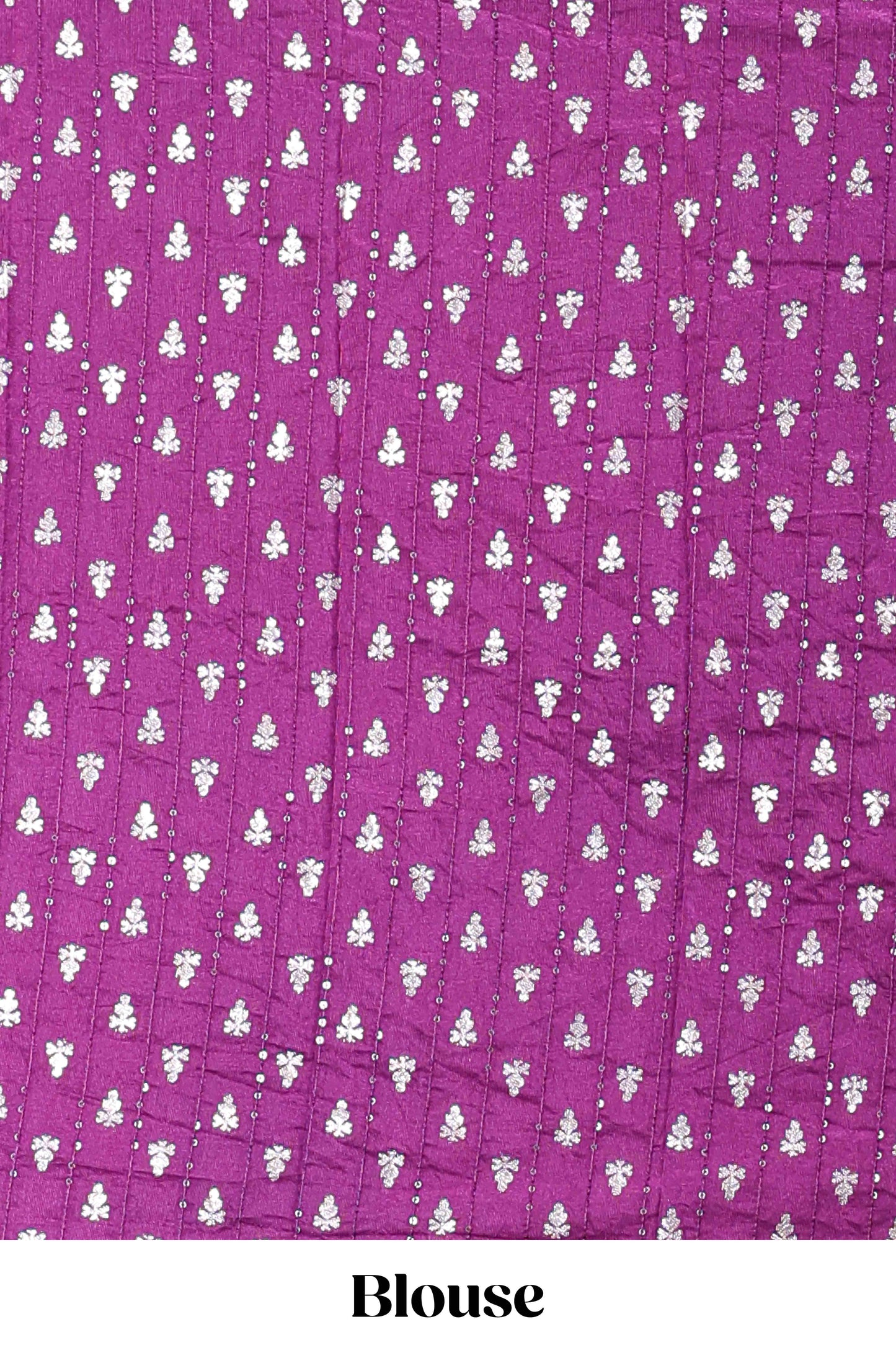 Purple checks zari butta art raw silk saree with self zari border and pallu