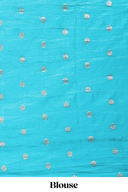 Yellow checked zari butta viscose dola silk saree with contrast zari border and ikkat style pallu