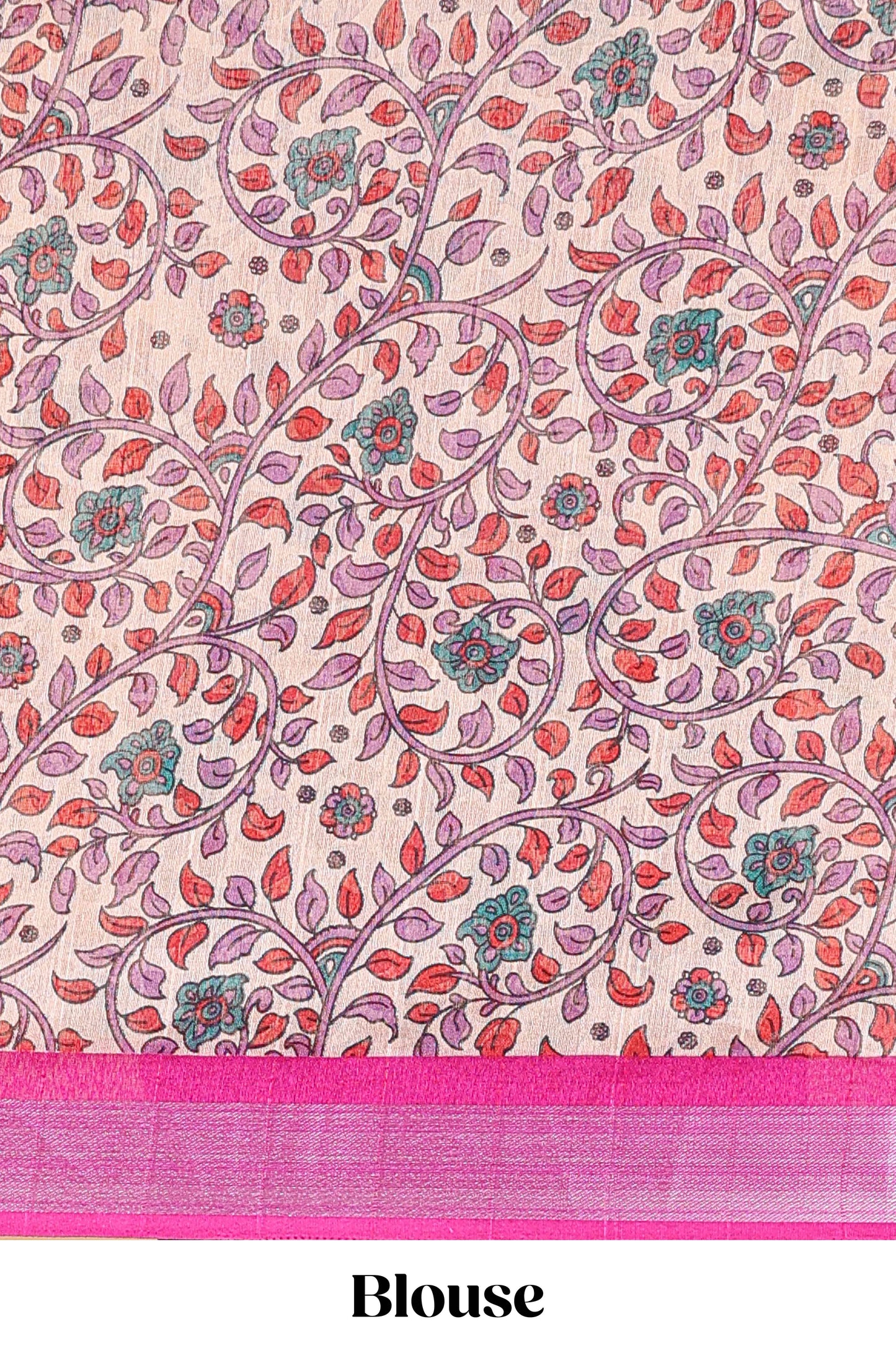 Pecock green linen cotton striped saree with contrast silver zari border and kalamkari pallu