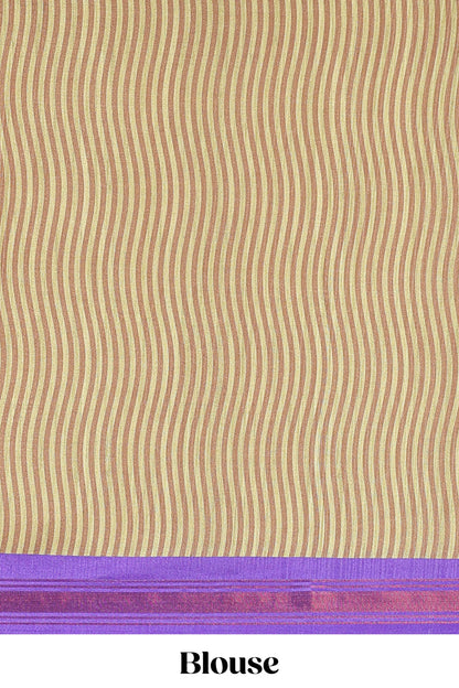 Green tussar silk saree with chevron ikkat design and geometrical zari border and pallu