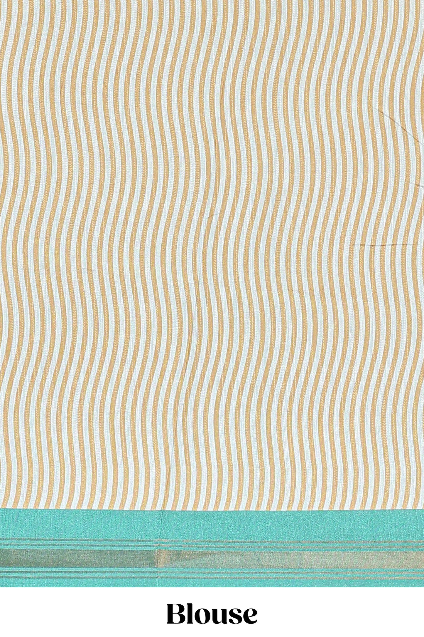 Green tussar silk saree with chevron ikkat design and geometrical zari border and pallu