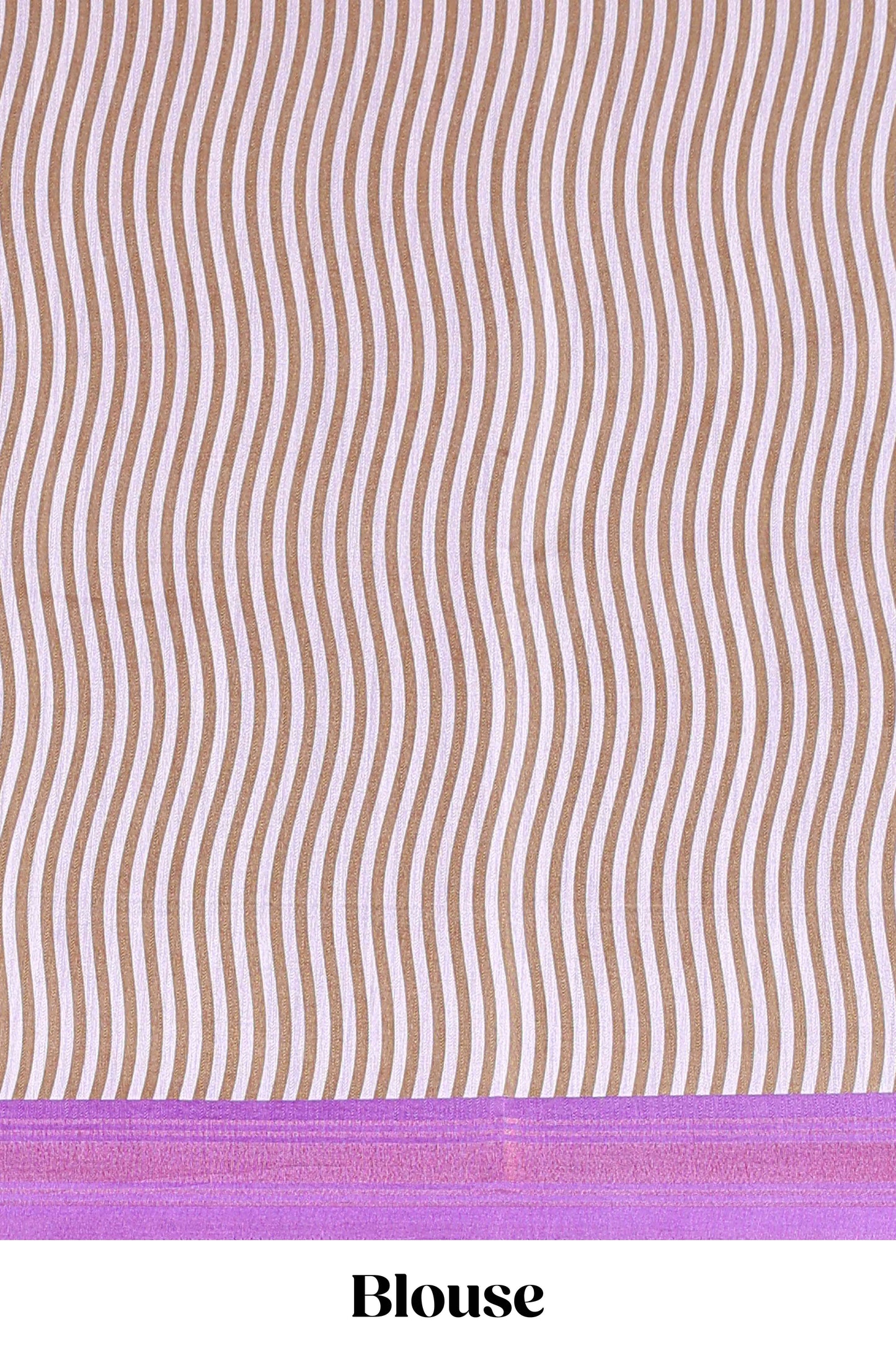 Lavender tussar silk saree with chevron ikkat design and geometrical zari border and pallu