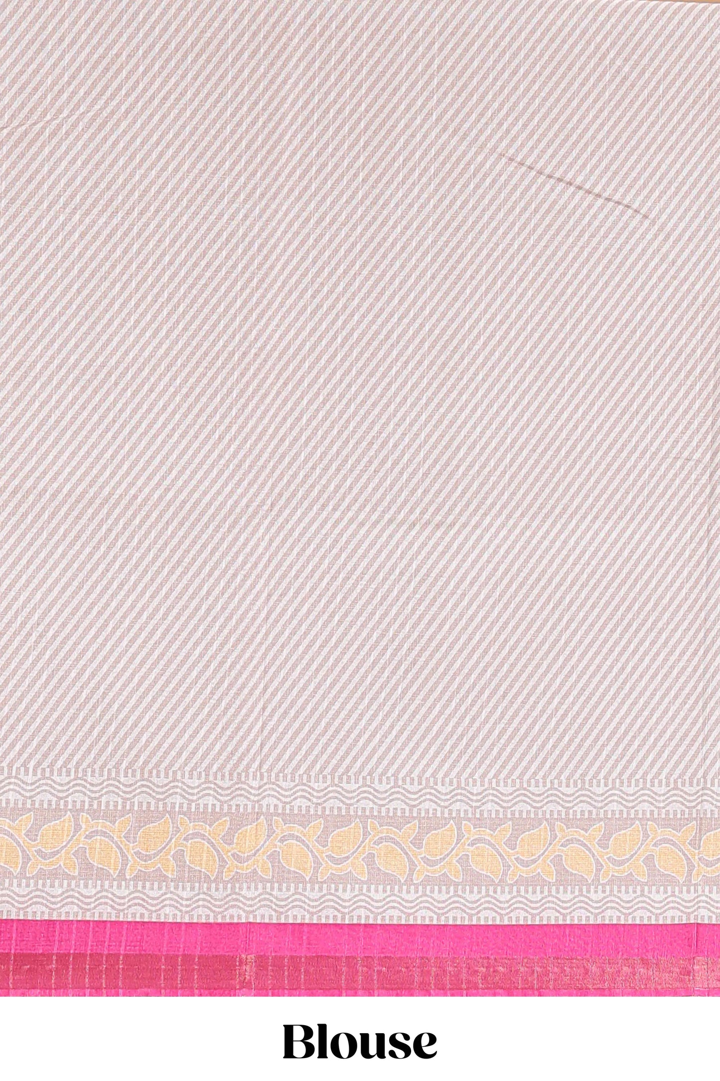 Sandal semi tussar silk saree with all over paisley butta, geometric ikkat pattern and zari border