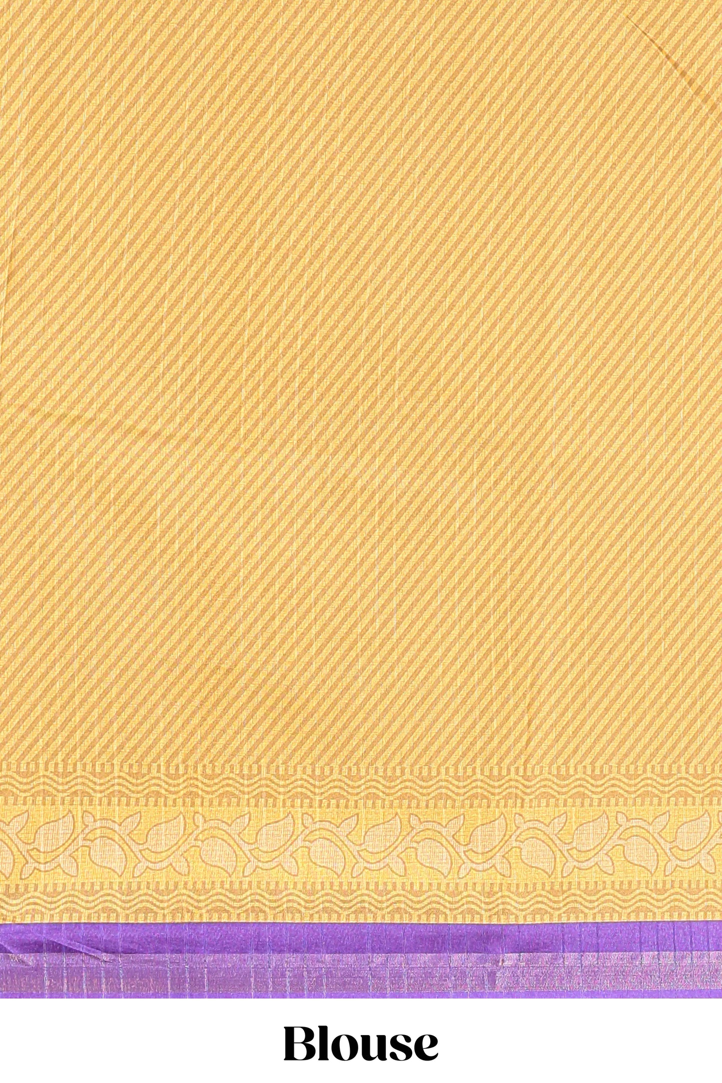 Orange semi tussar silk saree with all over paisley butta, geometric ikkat pattern and zari border