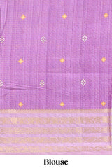 Orange striped pichwai motifs dola silk saree with contrast zari border and blouse