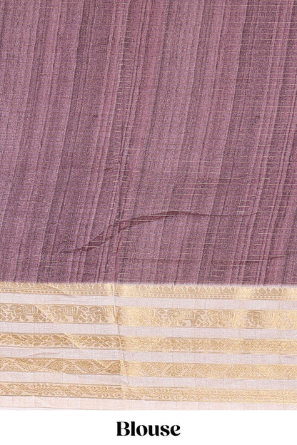 Maroon dola silk saree featuring dot striped design and contrast zari border