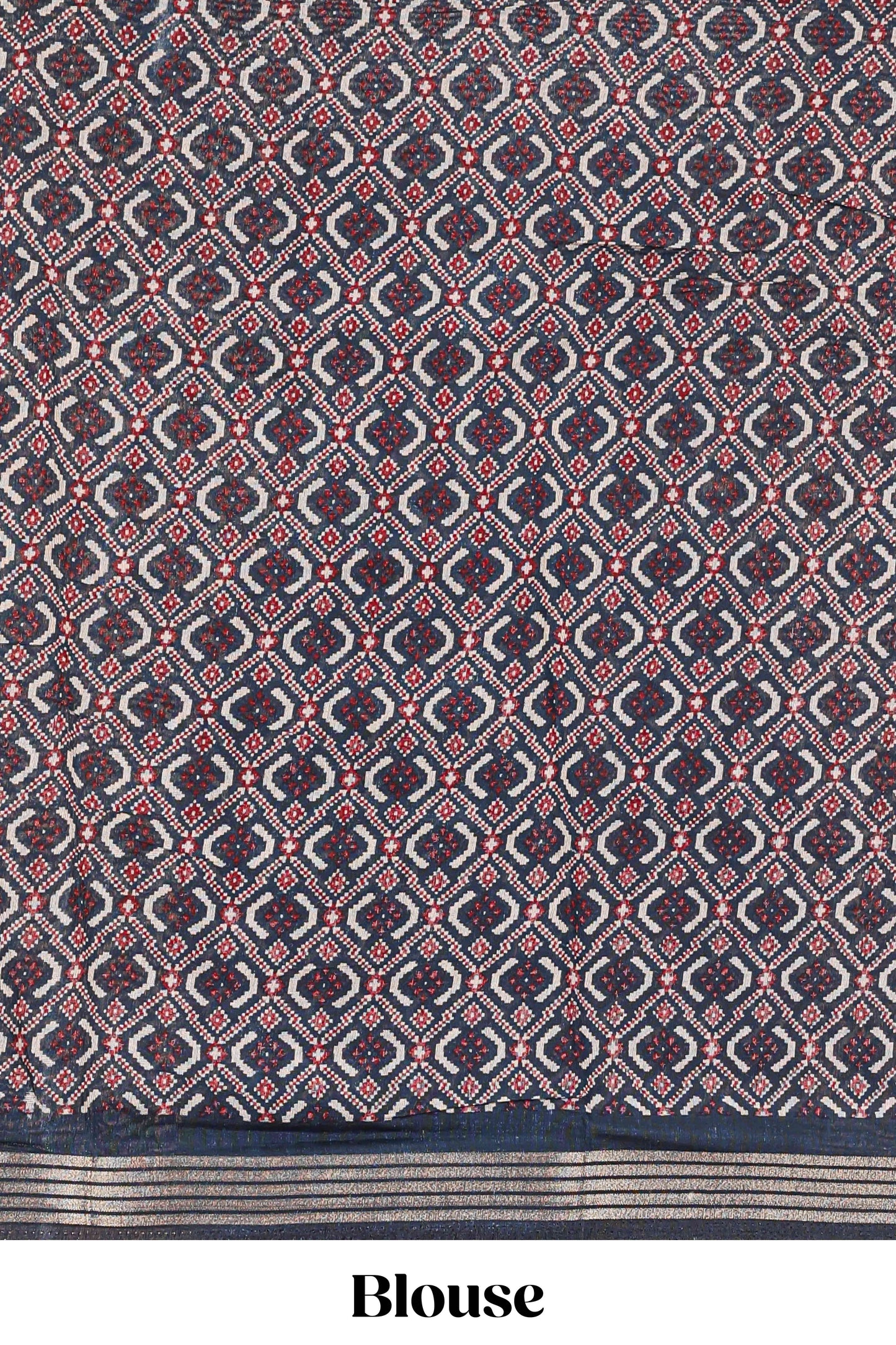 Green chanderi cotton saree featuring diagonal stripes and ikkat print pallu