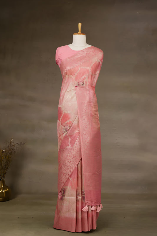 Pink Tussar Sarees