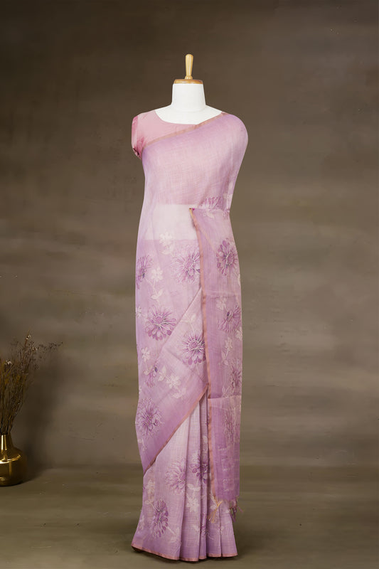 Pink Printed Sarees