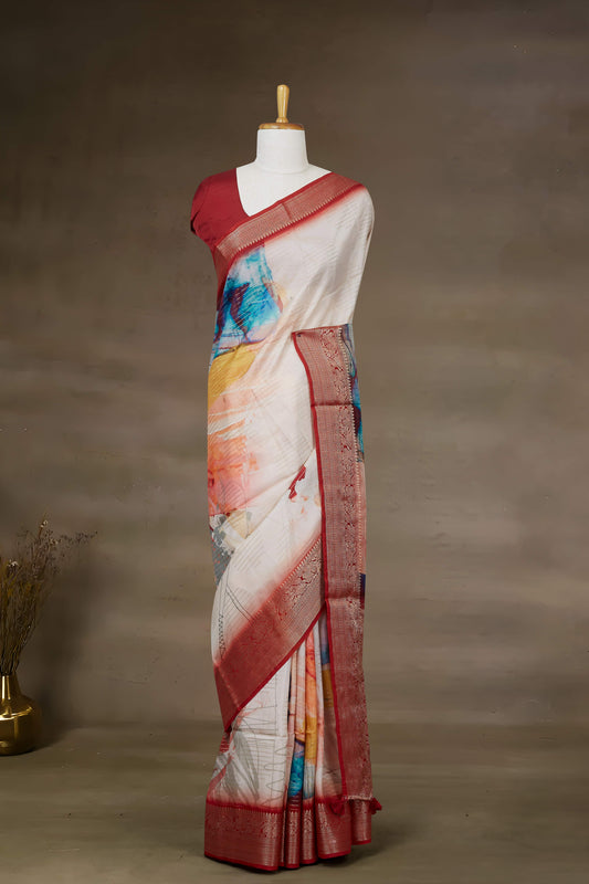 Red Tussar Sarees