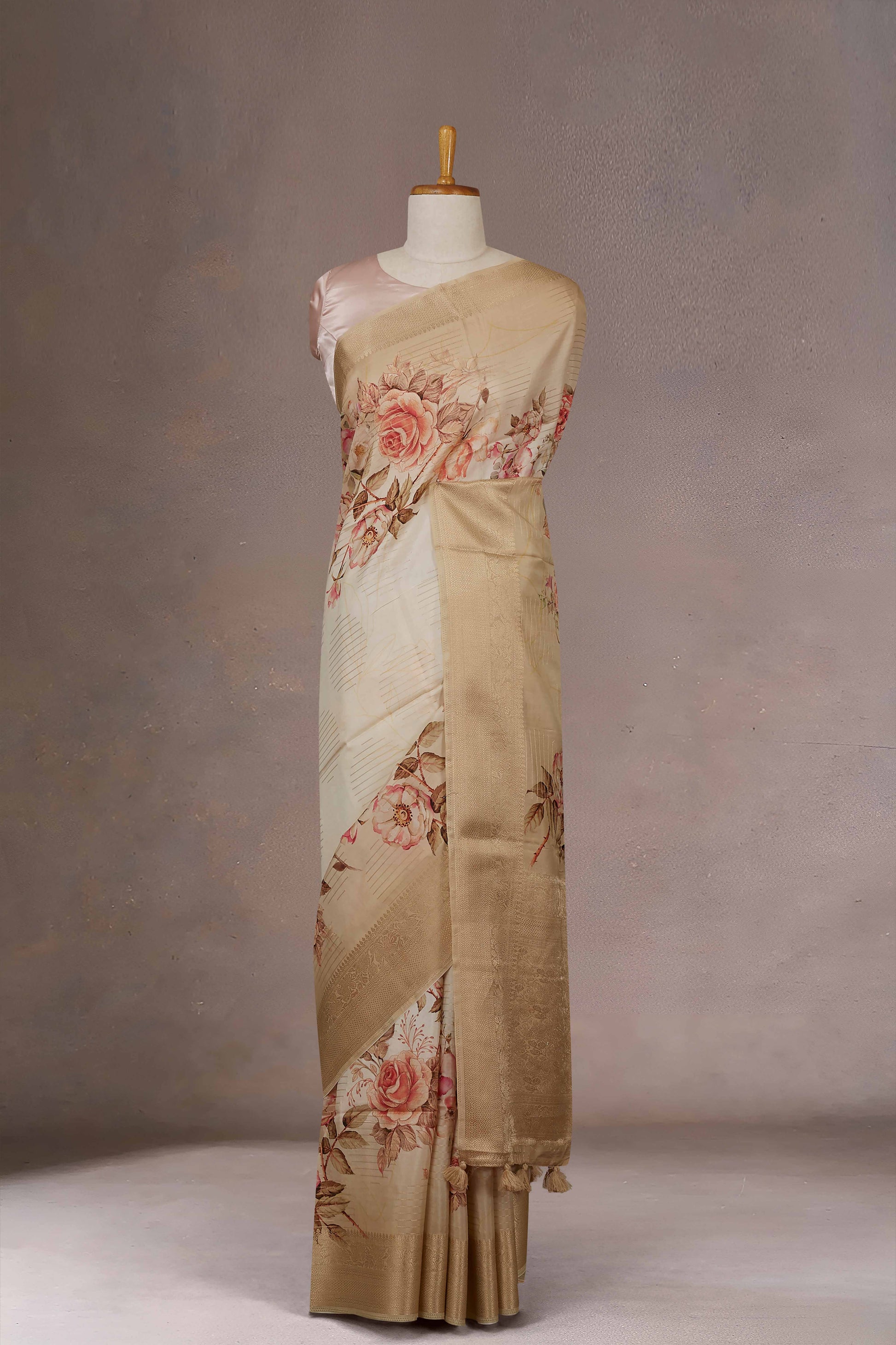 Sandal Tussar Sarees