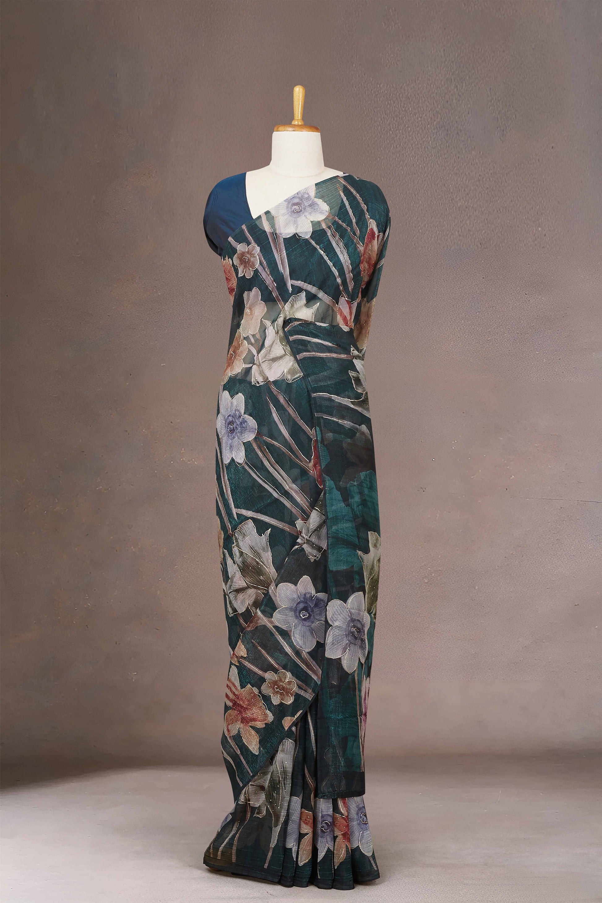 Green Printed Sarees