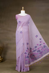 Lavender South Cotton Flower Design With Border less