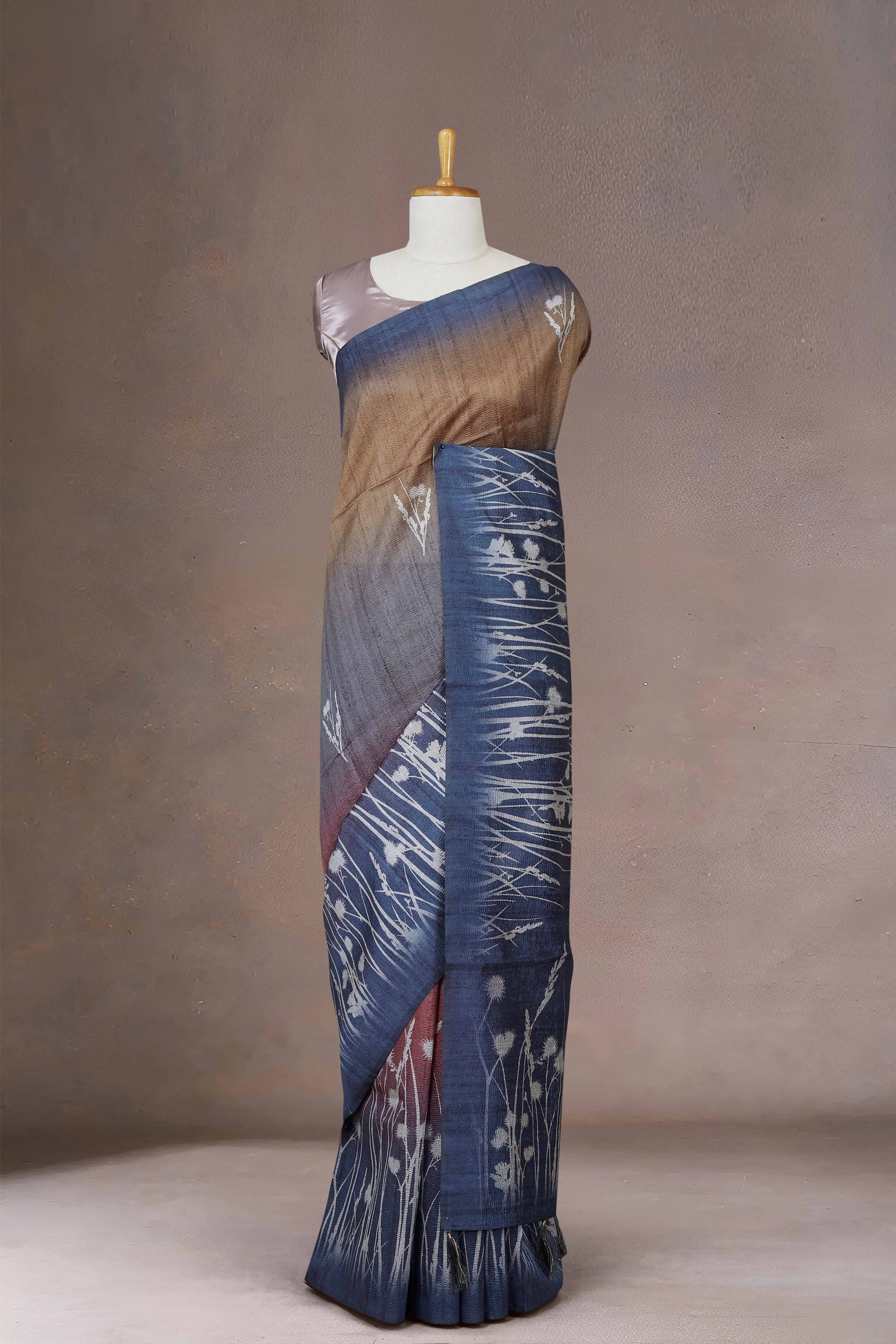 Blue Printed Sarees