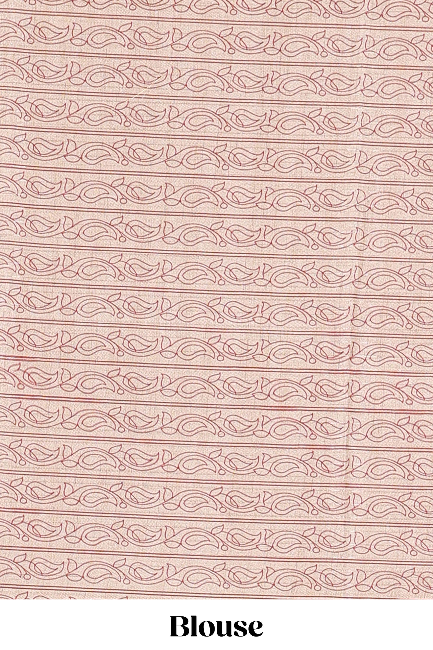 Maroon art tussar saree with zari check and butta weave, cream border and kalamkari elephant and peacock motif border and pallu