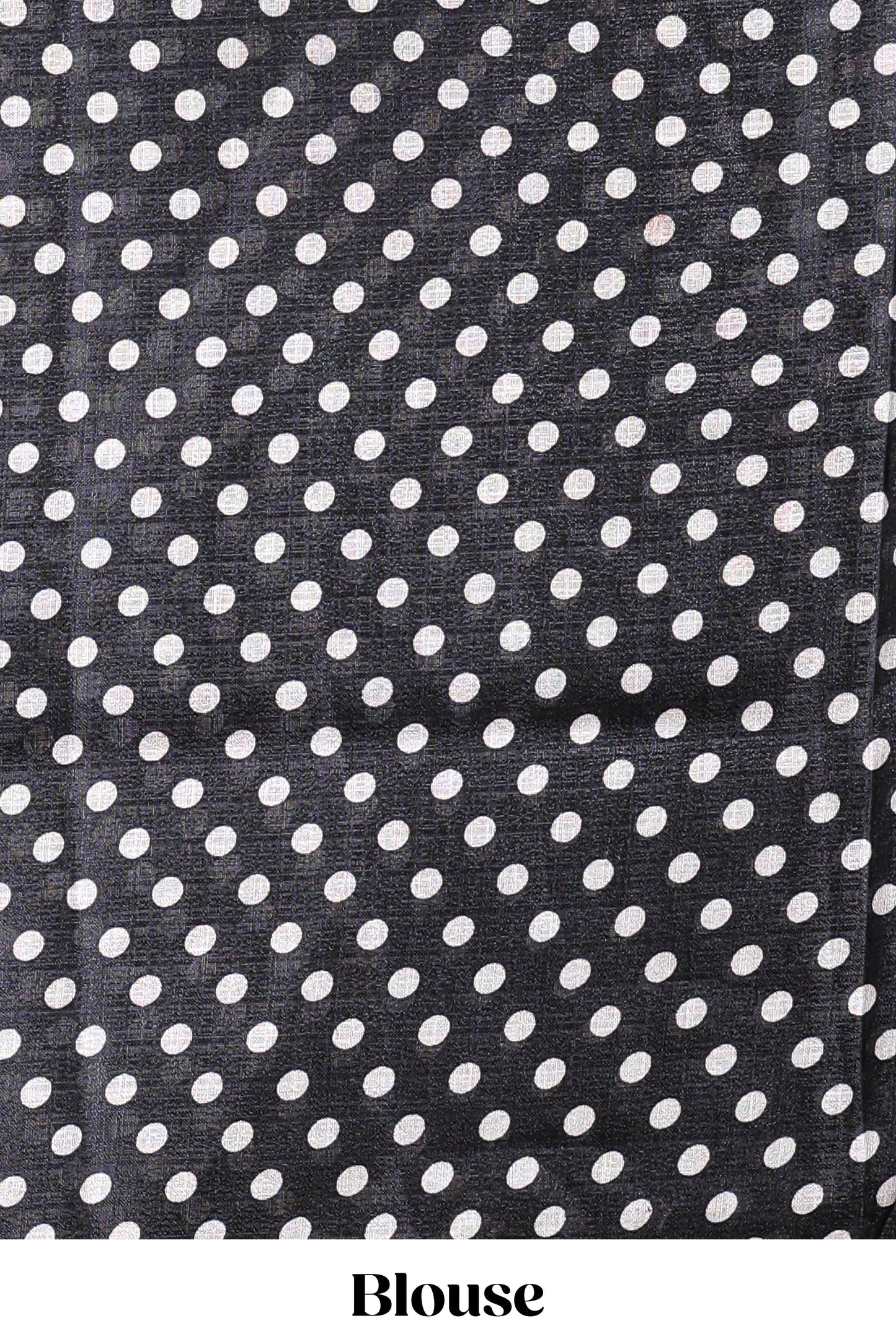 Borderless black floral print south cotton saree with matching butta blouse