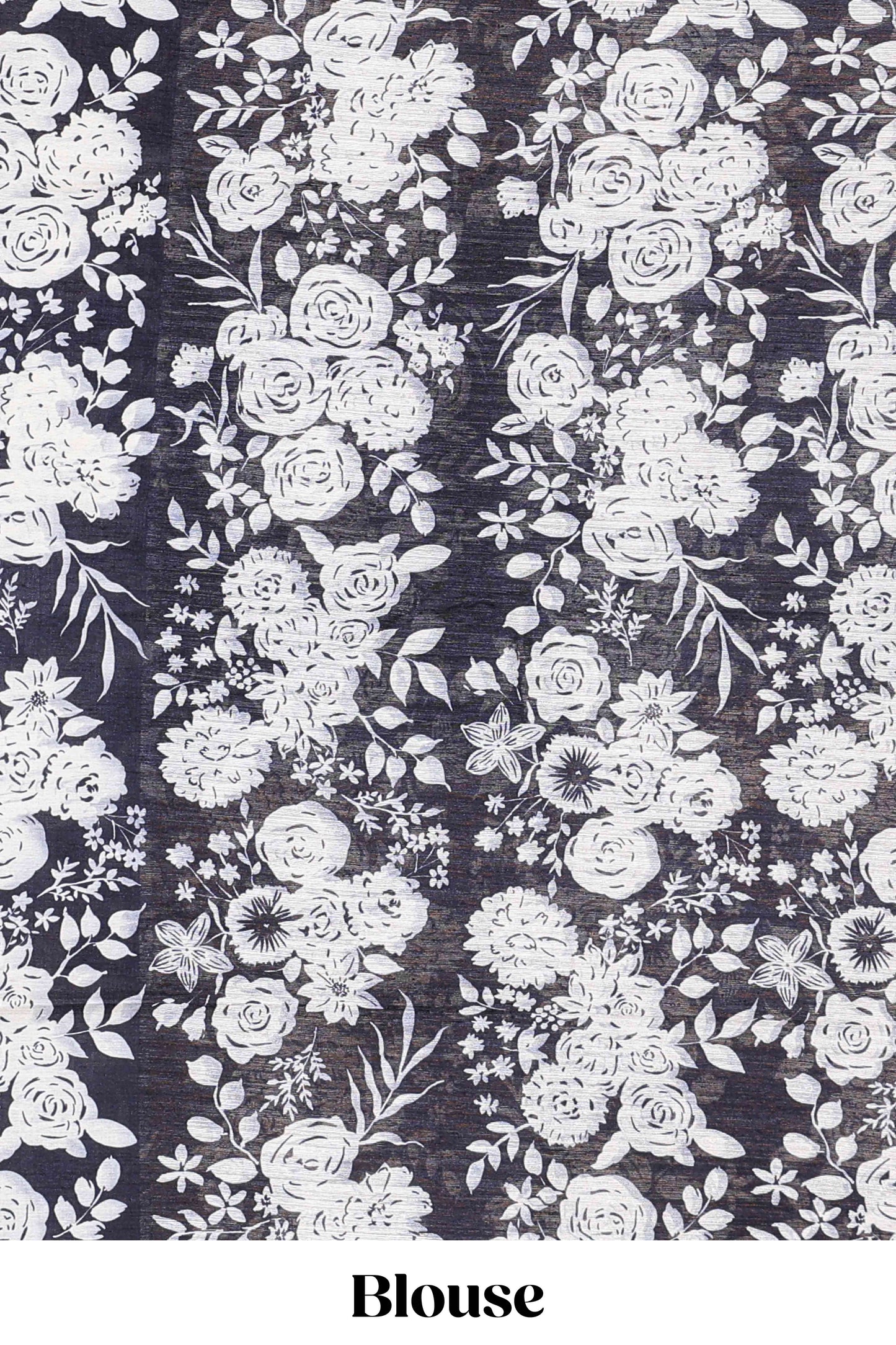 Orange linen cotton saree with all-over stripe print and black satin border with floral print pallu