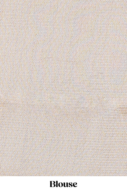 Mustard kota cotton saree featuring crane bird motif print and contrast pallu