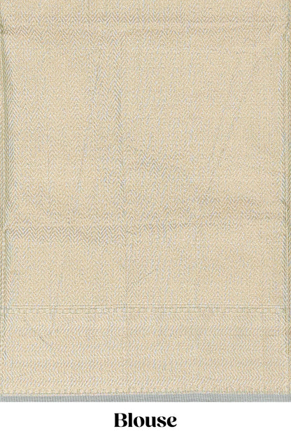 Green geometric diamond design kota cotton saree with striped pallu and zari border