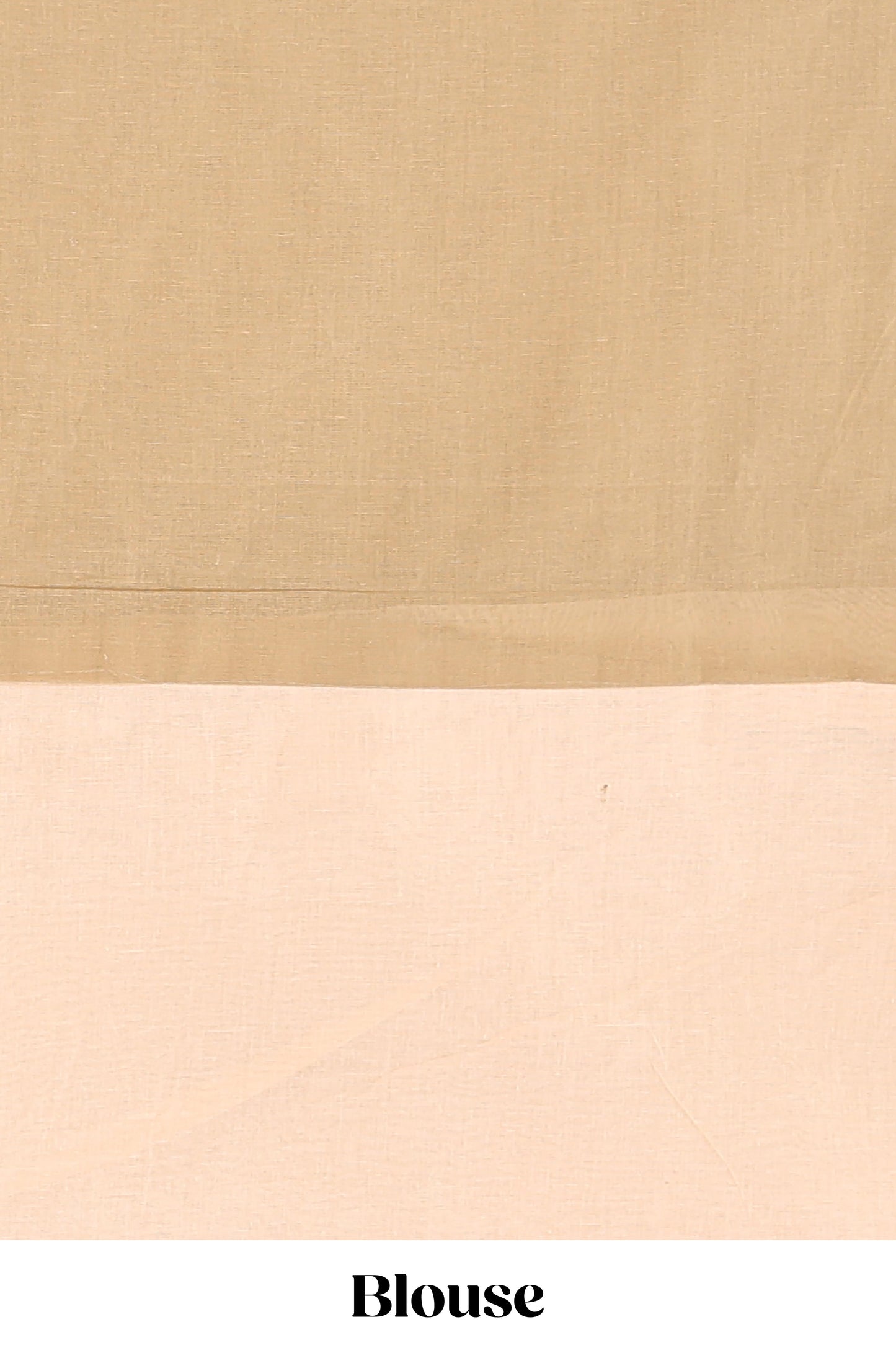 Beige floral embroidery butta bengal cotton saree with contrast border and matching pallu