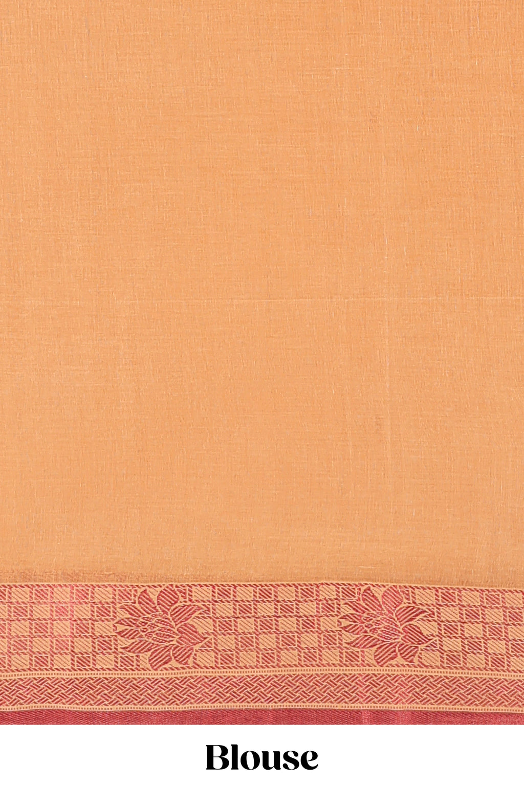 Sandal butta design bengal cotton saree with self border and matching striped pallu