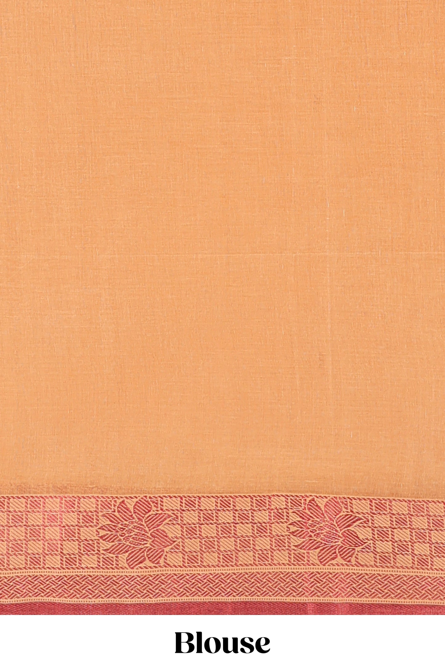 Sandal butta design bengal cotton saree with self border and matching striped pallu