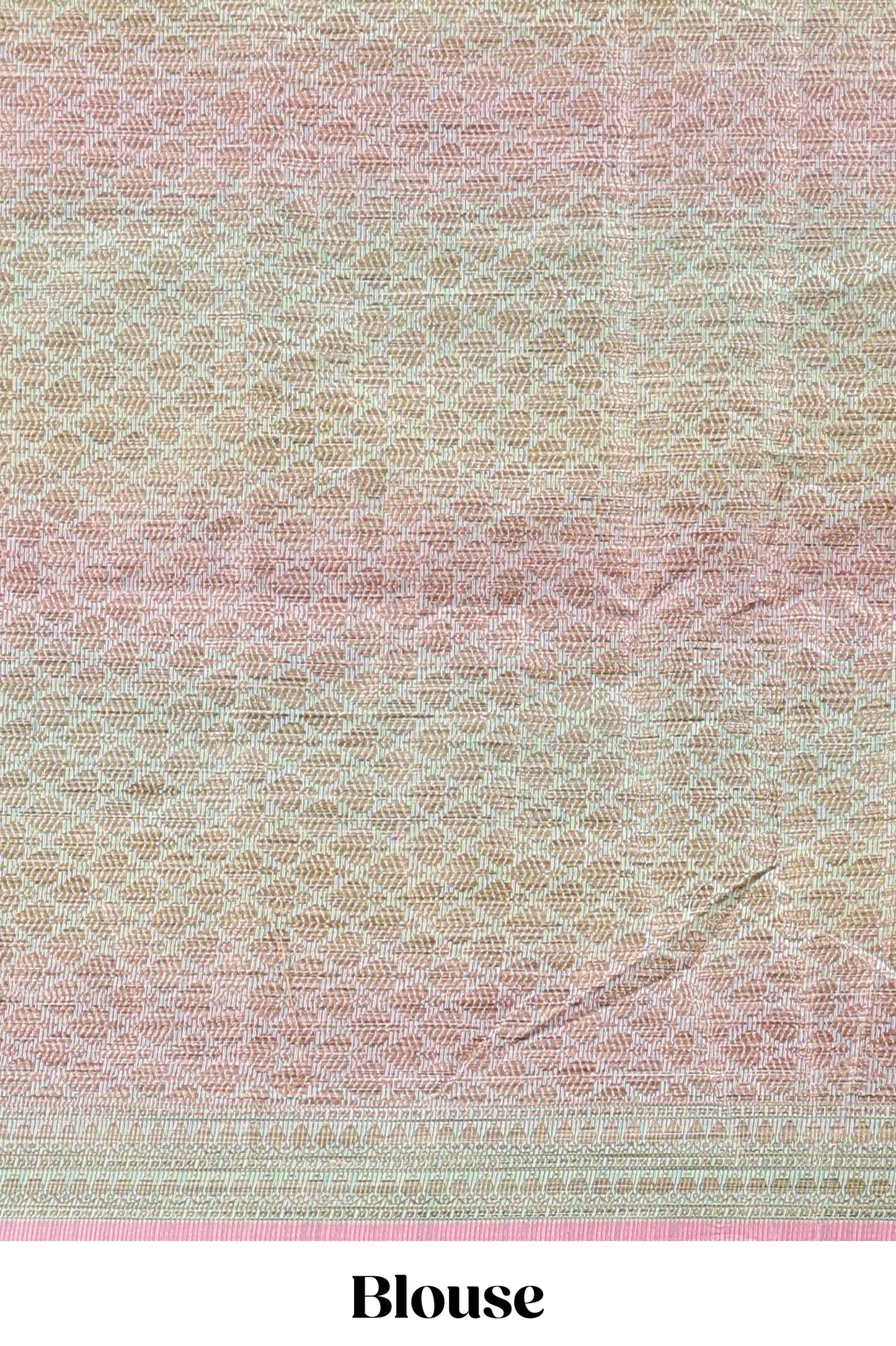 Multi color geometric pattern kota cotton saree with floral zari border and jacquard design blouse