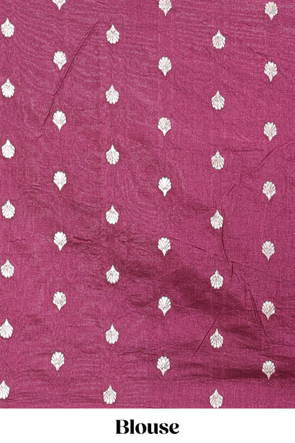 Green checked zari butta viscose dola silk saree with contrast zari border and ikkat style pallu