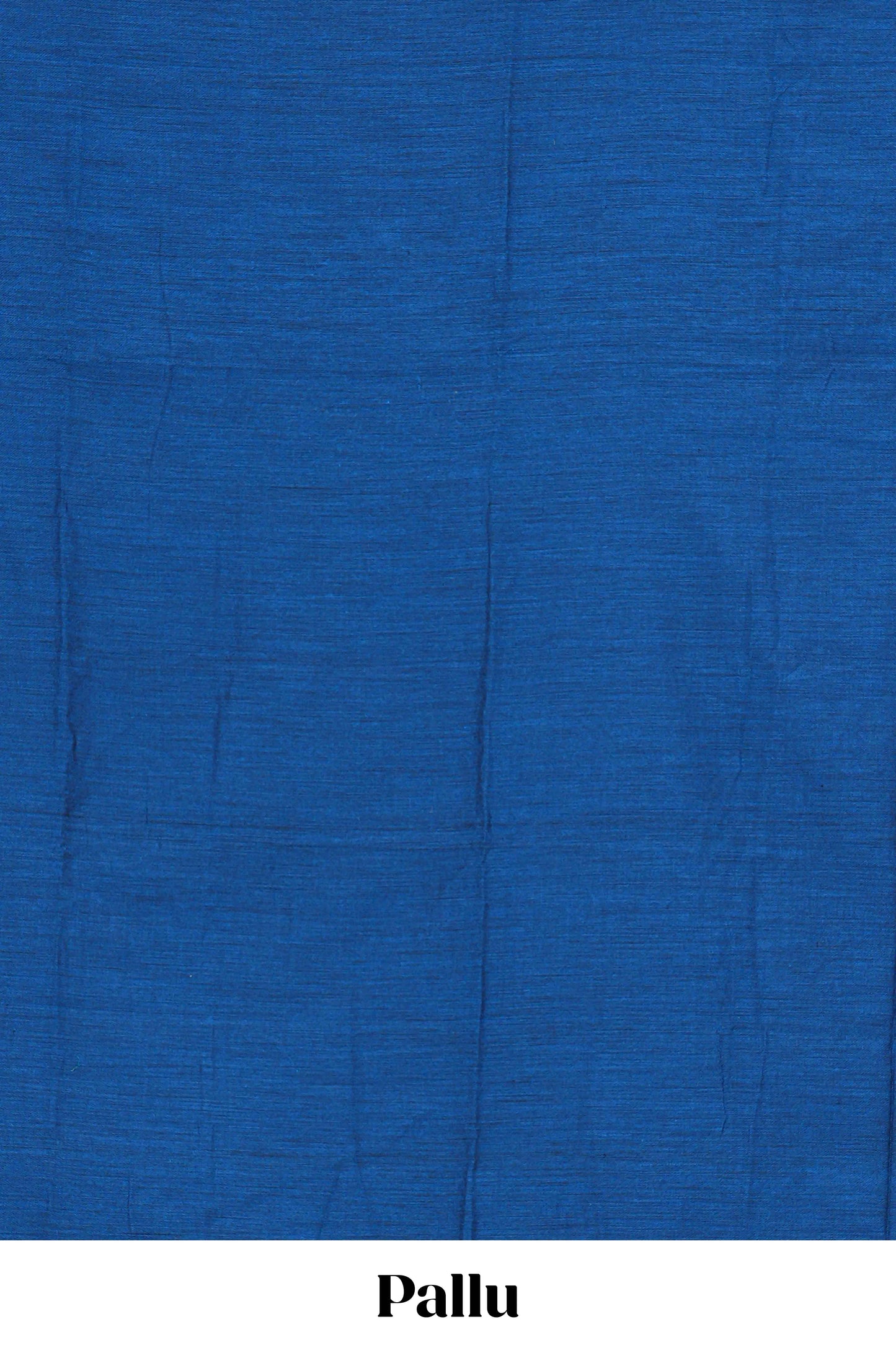 Borderless blue plain south cotton saree with contrast printed blouse
