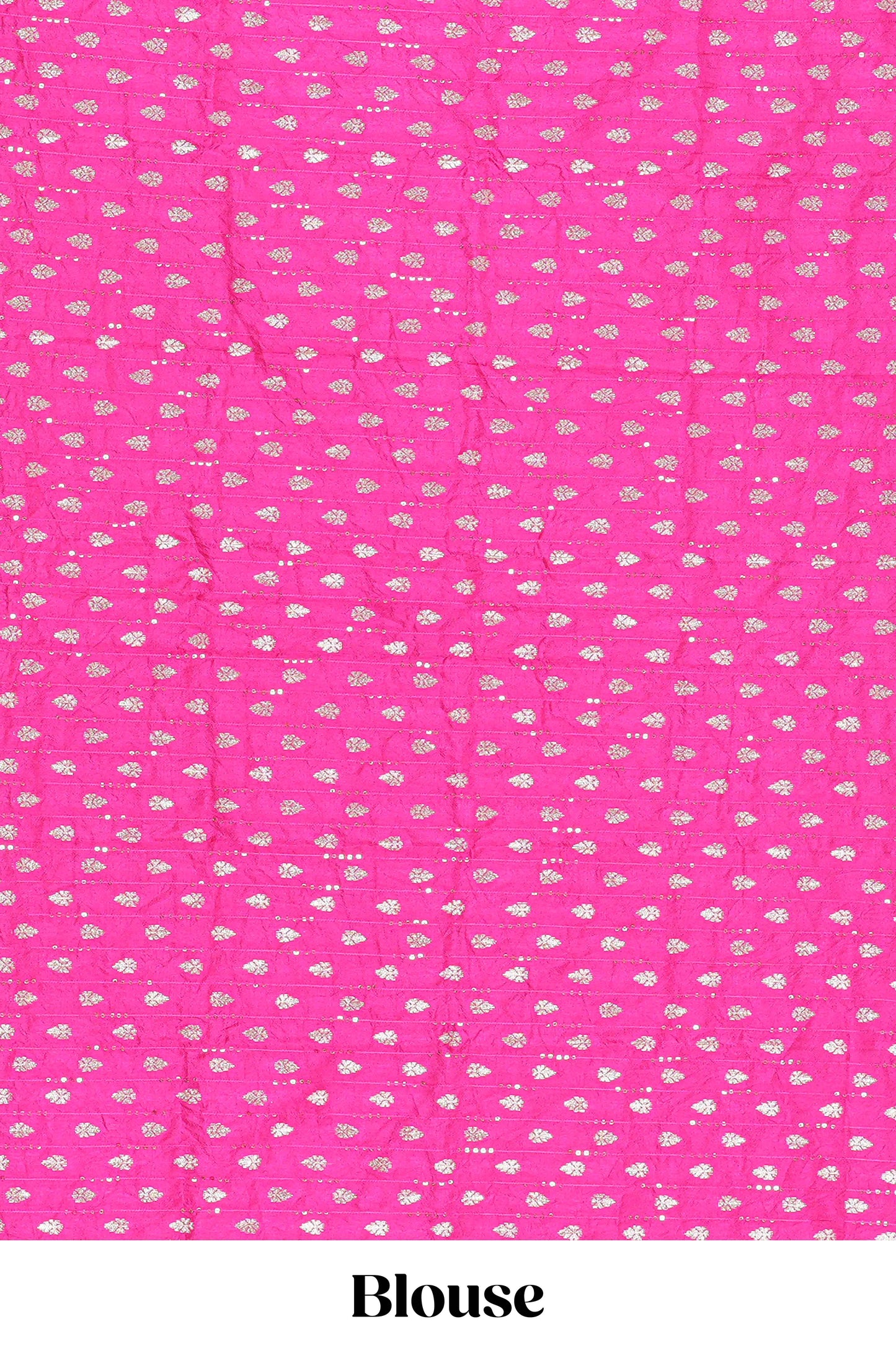 Green marsh mallow saree with elephant butta and zari border, comes with contrast zari butta blouse