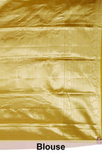 Gold Tissue Kancheepuram Pattu With Zari Border And Floral Woven Design