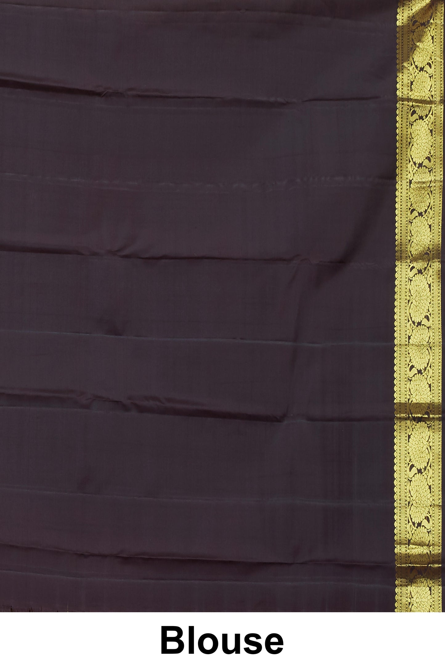 Kanchipuram Traditional Silk Saree in Deep Magenta with Gold Zari Buttas and Contrast Border