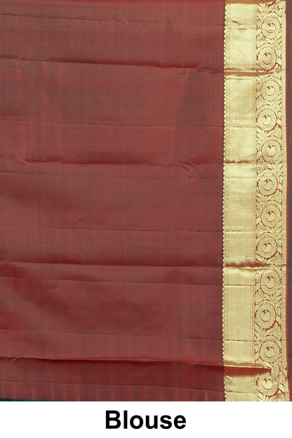 Kanchipuram Traditional And Classics Saree in Pink with Gold Zari Border and Body Buttas