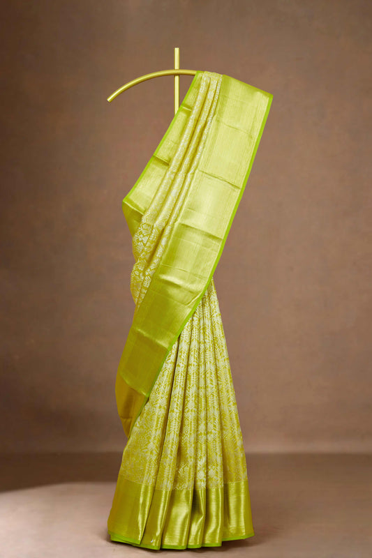 Yellow Pure Tissue Silk
