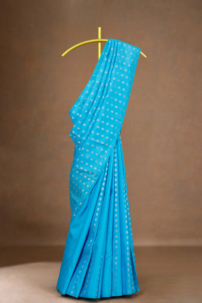Blue Kanchipuram Border Less
