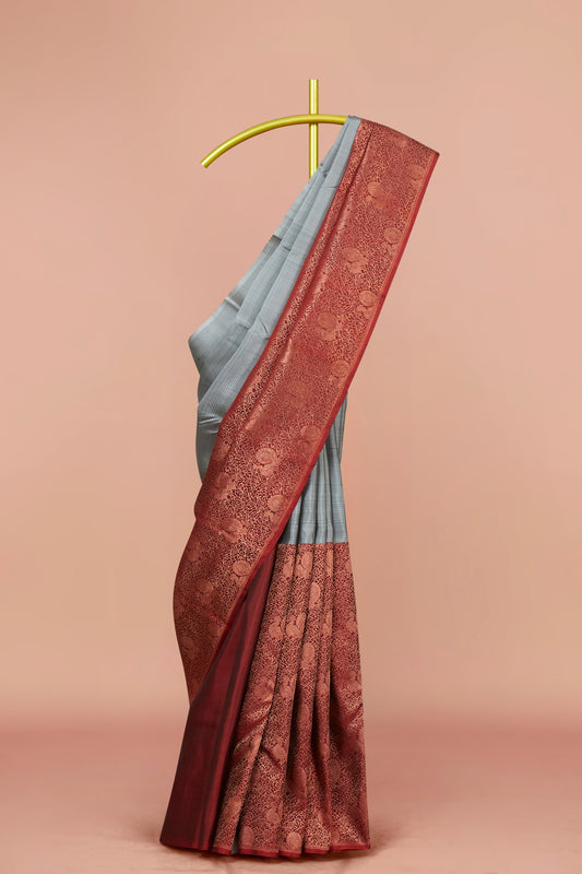 Grey Printed Sarees