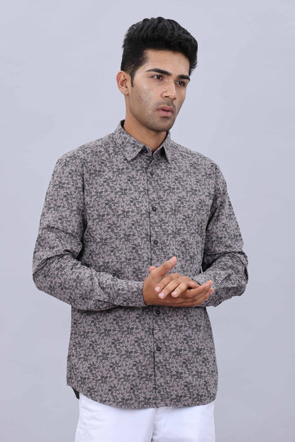 Men’s Pure Cotton Slim Fit Fancy Printed Collar Casual Shirt