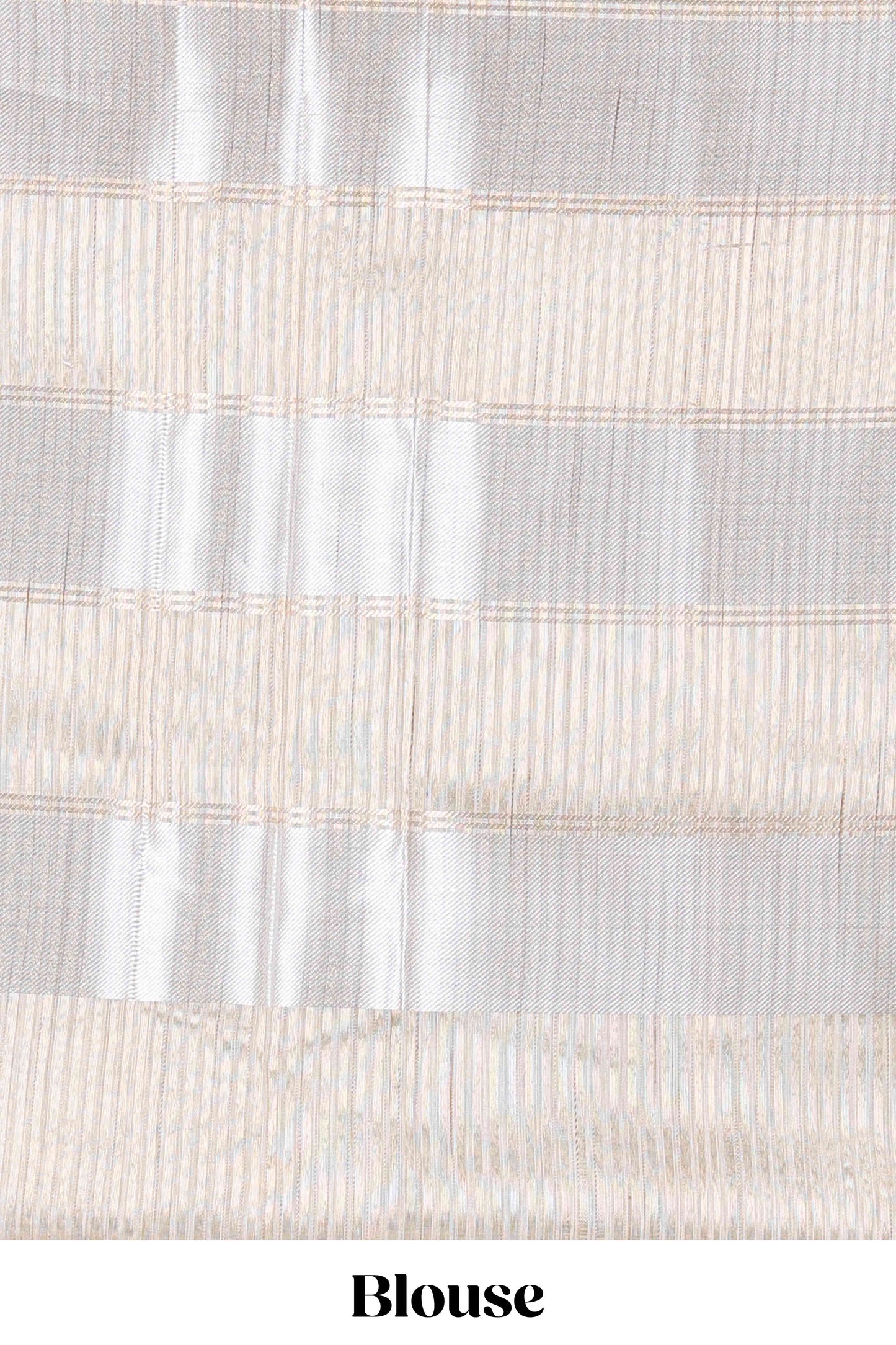 Blue floral zari butta linen tissue saree with zari border and contrast blouse