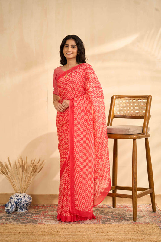 Red Organza Sarees