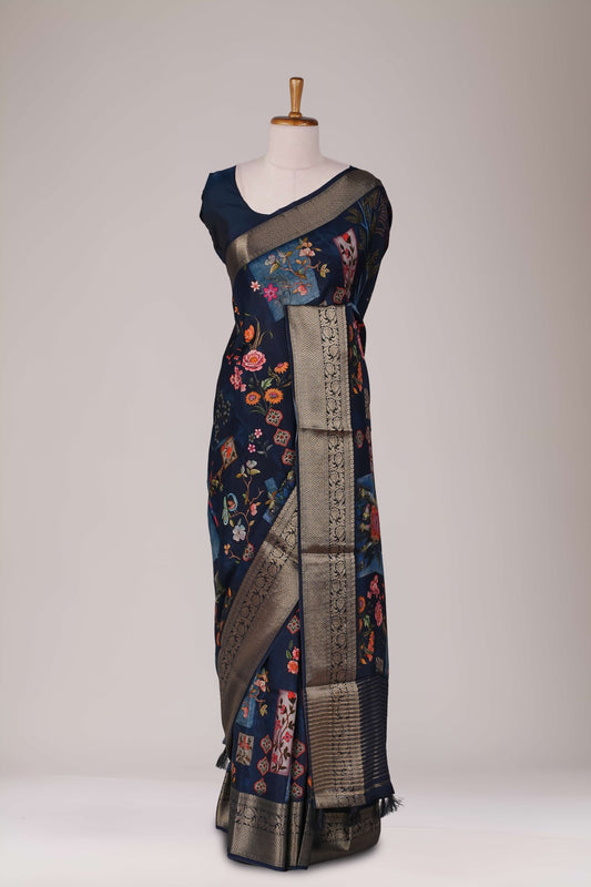 Blue Tussar Sarees
