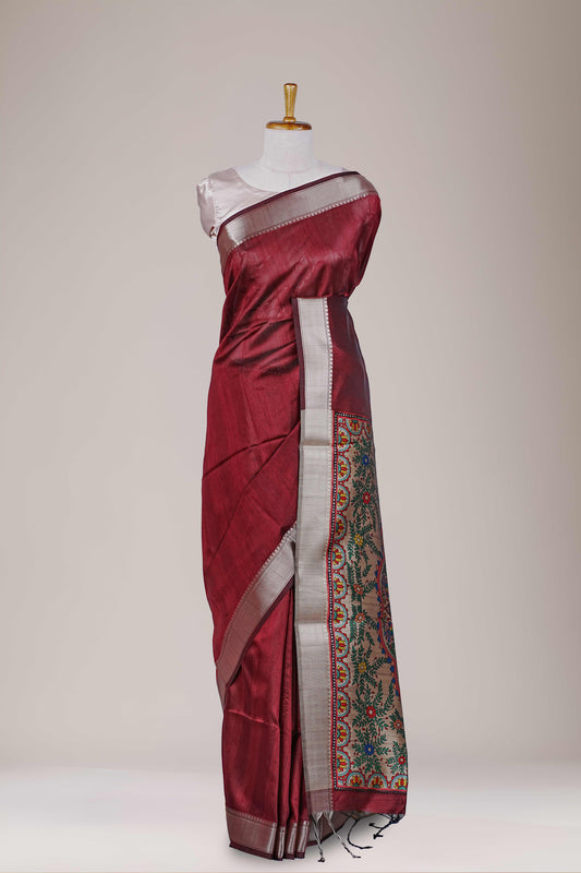 Maroon Chappa Tussar