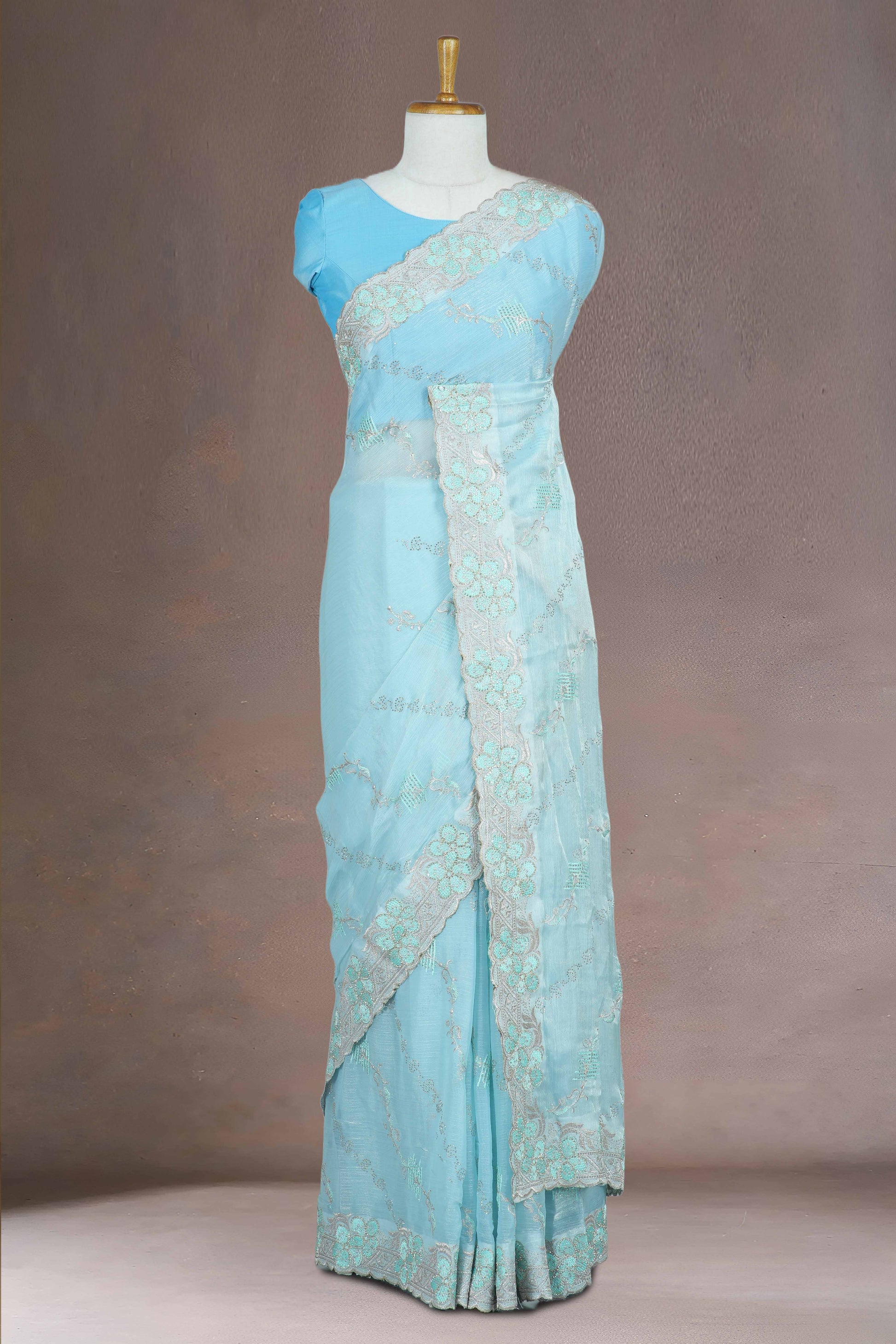 Blue Designer Sarees