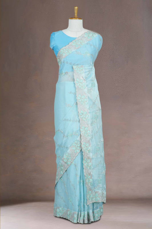 Blue Designer Sarees