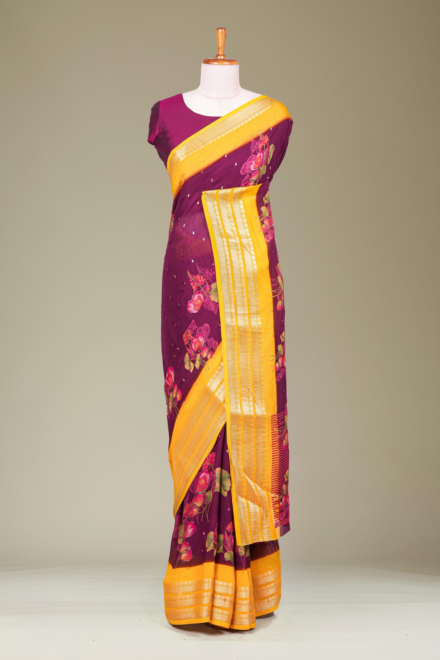 Moss Chiffon Sarees