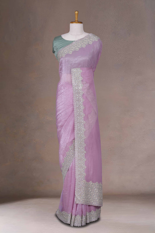 Lavender Designer Sarees