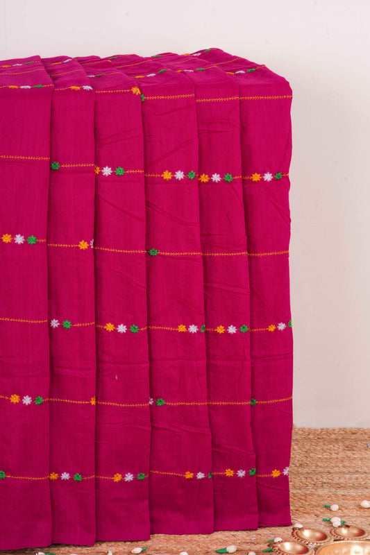 Red Khadi Cotton