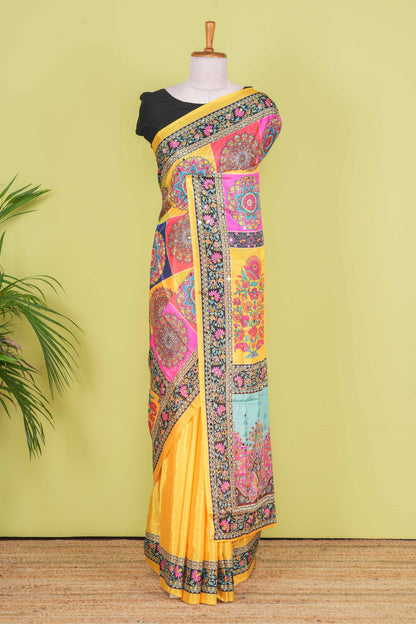Rajasthani Mirror Work Saree