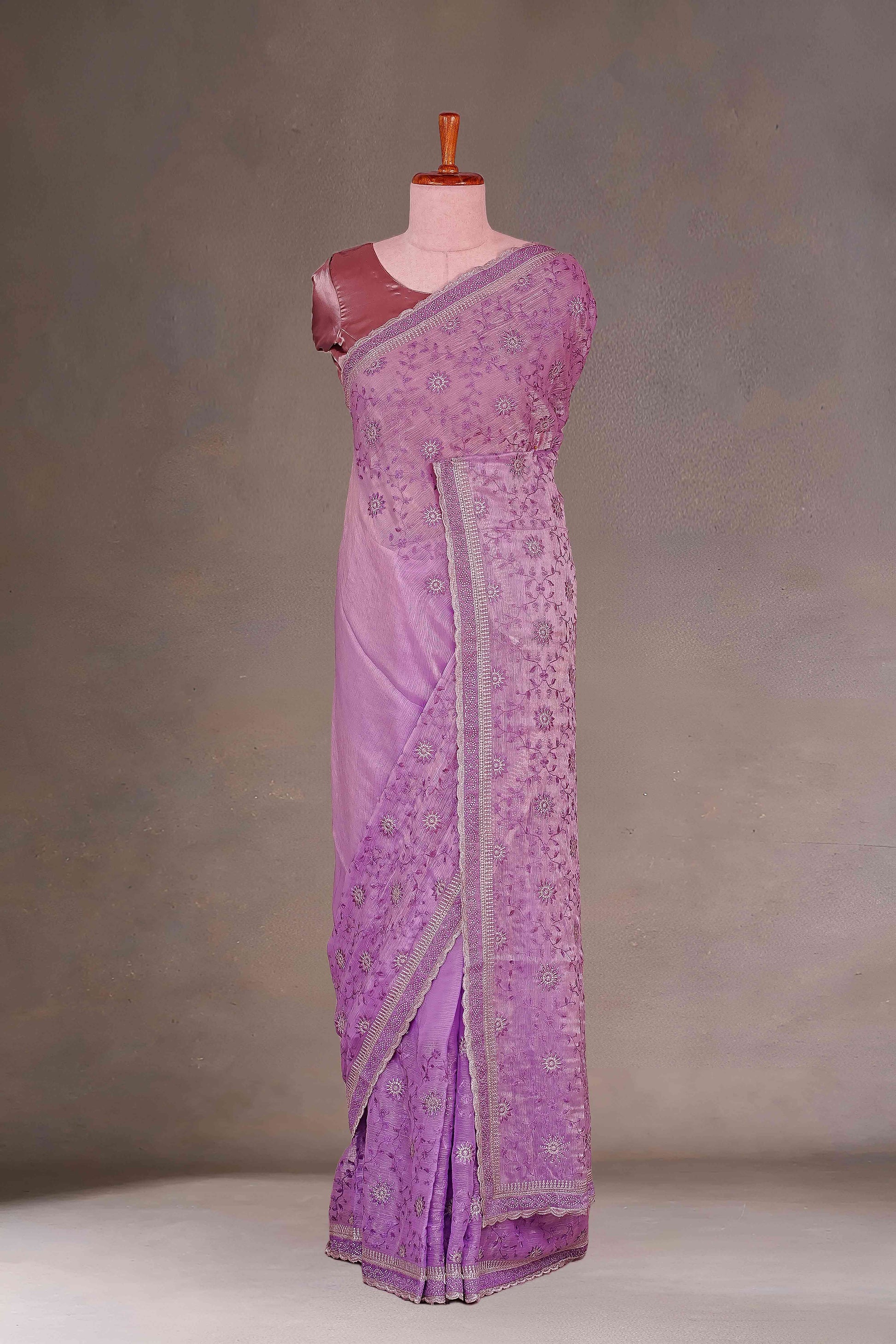 Purple Designer Sarees