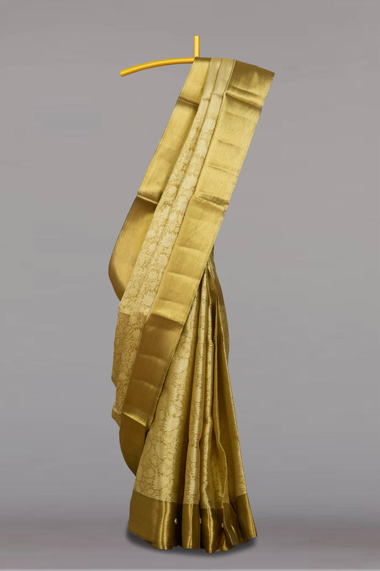 Yellow Tissue Sarees