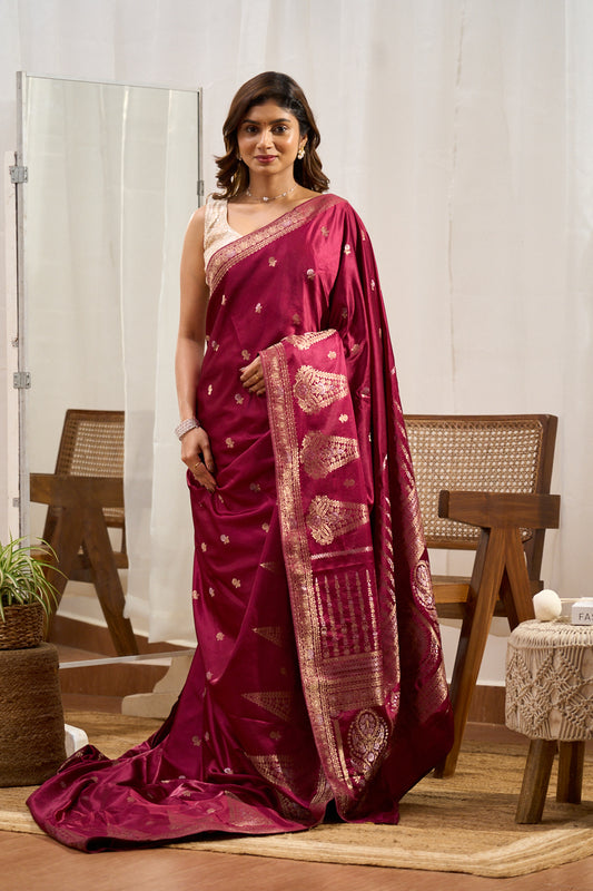 Maroon Art Silk